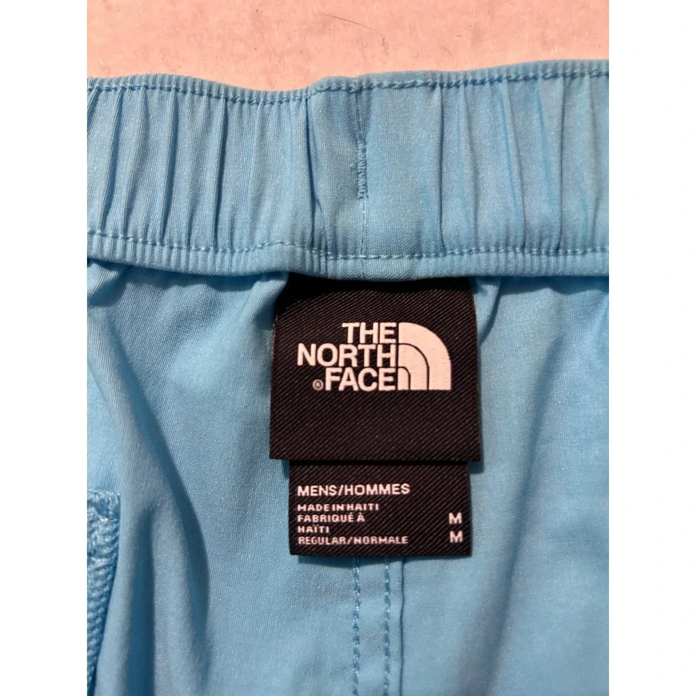 The North Face Mens Class V Water Shorts Blue Elastic Waist Inseam 5 Medium